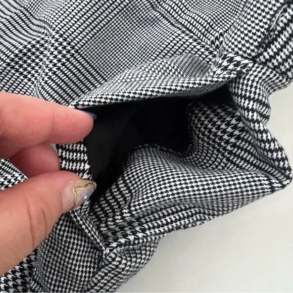 Worthington Black and White High Rise Glen Plaid Pull-On Pants Women’s Size 12 - Picture 8 of 13